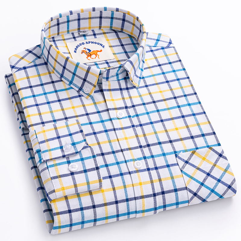 Nowe koszule męskie oversize 5 – Oxford Cotton Casual Shirt Business recenzja i cena