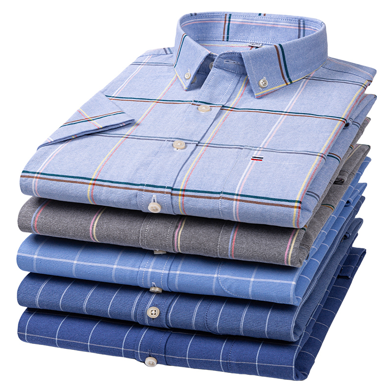 Jakości koszula męska z krótki – Oxford Cotton Casual Shirt Business recenzja i cena