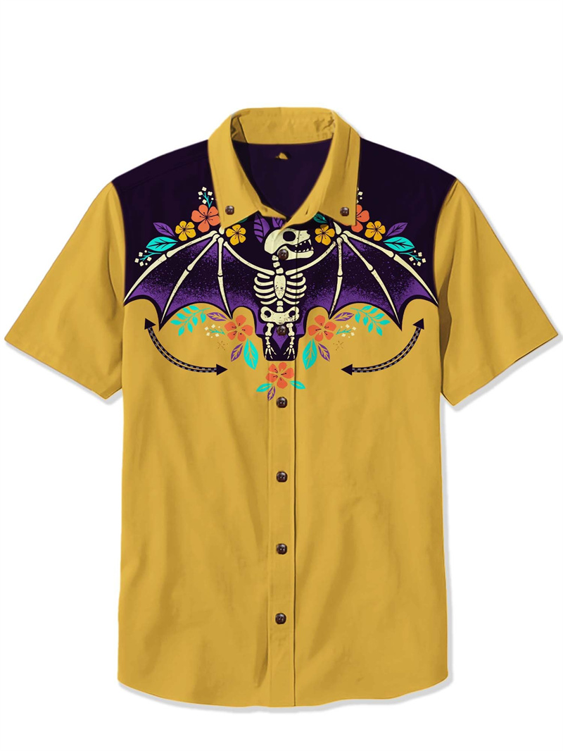 Męska koszula retro z krótkim  – Vintage Hawaiian Floral Shirt recenzja i cena