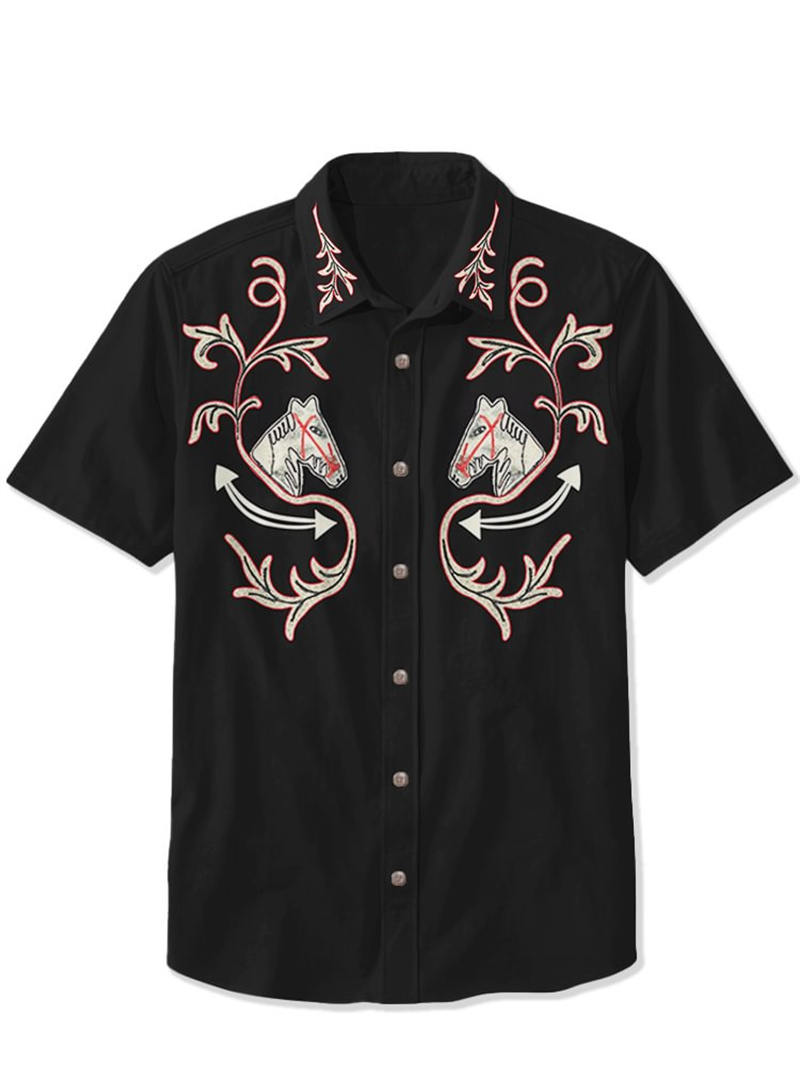 Męska koszula retro z krótkim  – Vintage Hawaiian Floral Shirt recenzja i cena