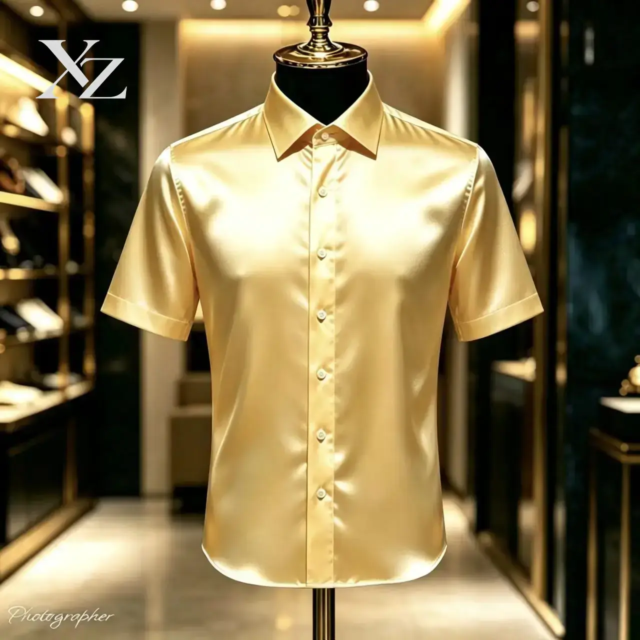 Elegancka męska koszula satyno – Mens Satin Silk Dress Shirt recenzja i cena