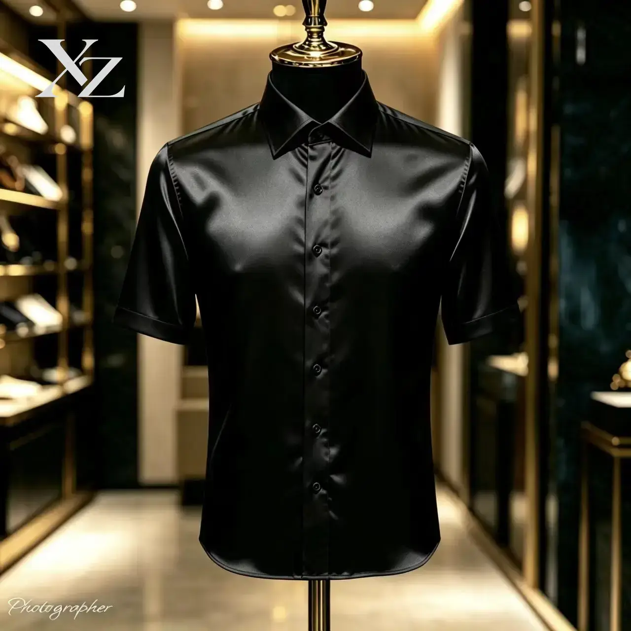 Elegancka męska koszula satyno – Mens Satin Silk Dress Shirt recenzja i cena