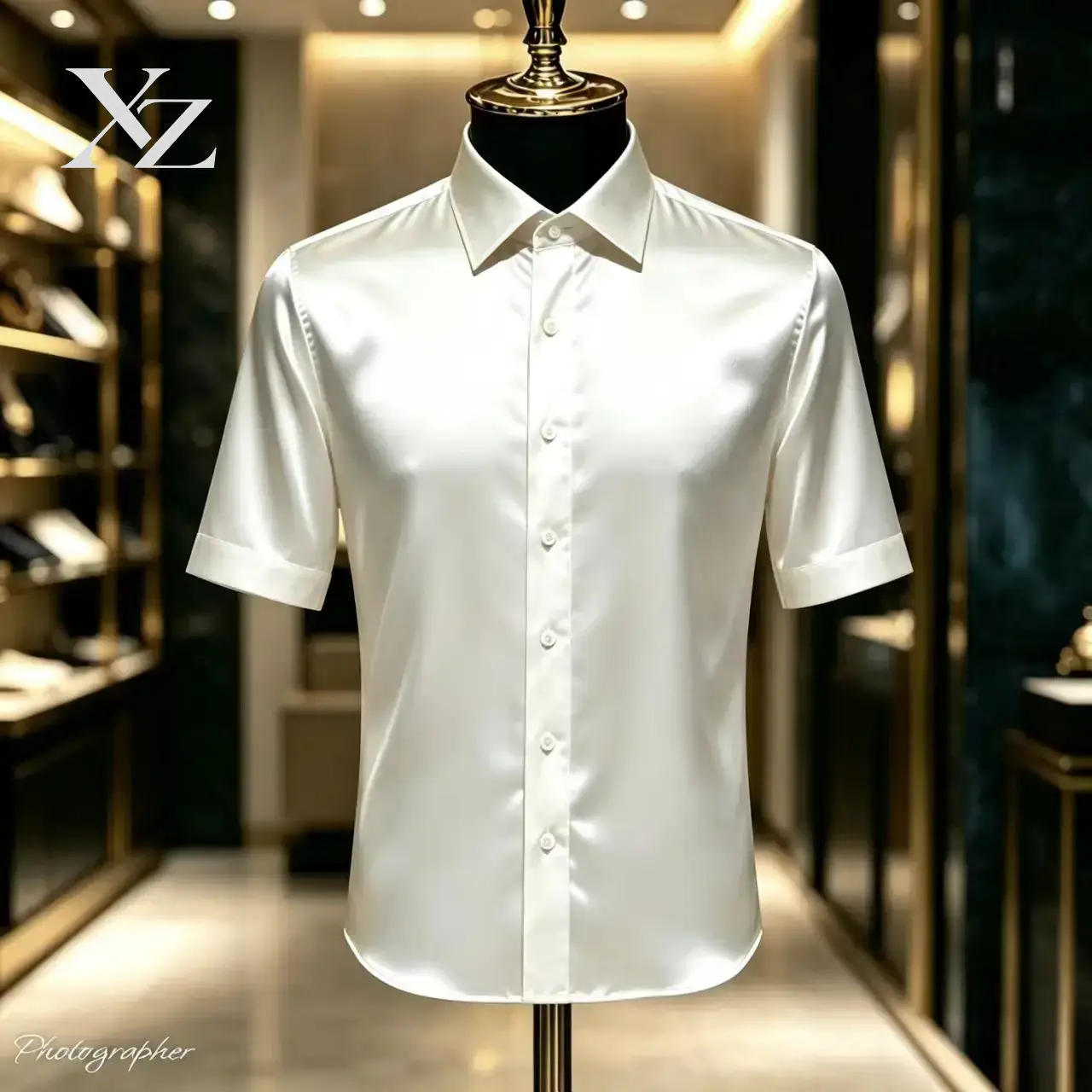 Elegancka męska koszula satyno – Mens Satin Silk Dress Shirt recenzja i cena